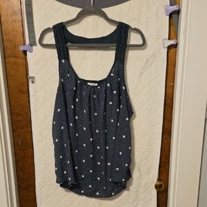Maurices Blue Sleeveless Relaxed Tank Top
